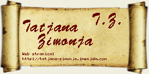 Tatjana Zimonja vizit kartica